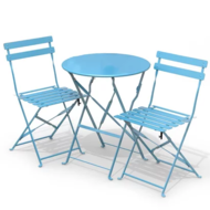 IS-SET TABLE DE JARDIN + 2 CHAISES BLEU IS-SET TABLE DE JARDIN + 2 CHAISES BLEU